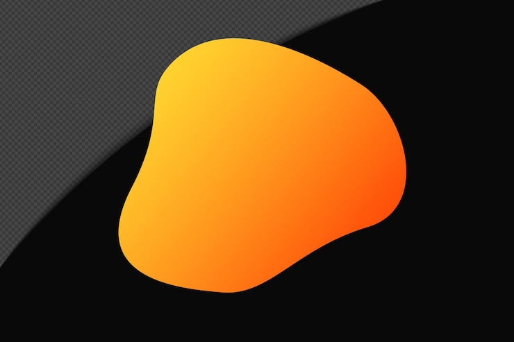 PSD elemento de gradiente de forma abstracta con plantilla de color amarillo naranja diseño psd png