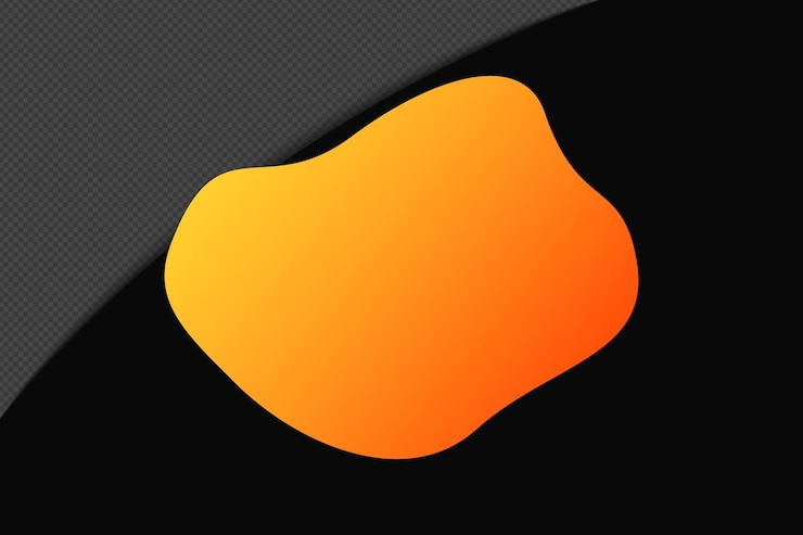 PSD elemento de gradiente de forma abstracta con plantilla de color amarillo naranja diseño psd png