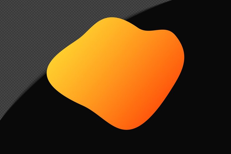 PSD elemento de gradiente de forma abstracta con plantilla de color amarillo naranja diseño psd png