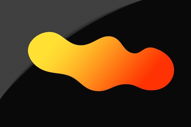 Elemento de gradiente de forma abstracta con plantilla de color amarillo naranja diseño Psd Png