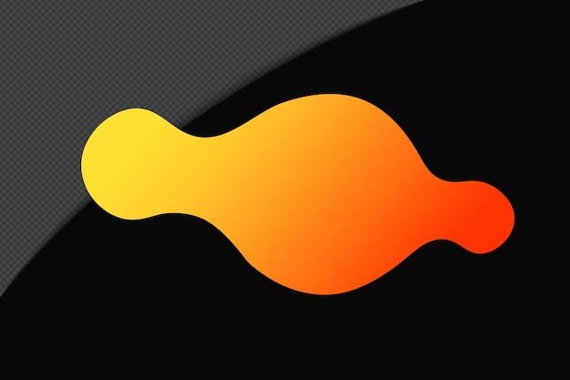 Elemento de gradiente de forma abstracta con plantilla de color amarillo naranja diseño Psd Png
