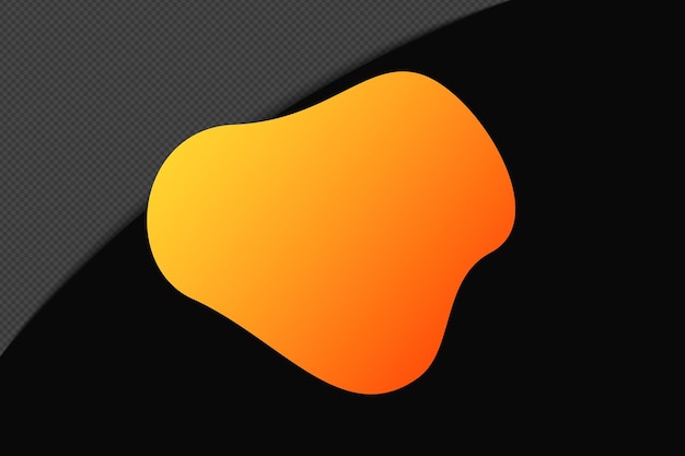 Elemento de gradiente de forma abstracta con plantilla de color amarillo naranja diseño Psd Png