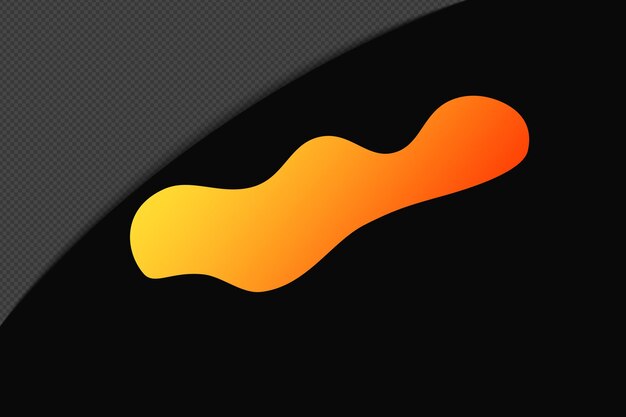 Elemento de gradiente de forma abstracta con plantilla de color amarillo naranja diseño Psd Png