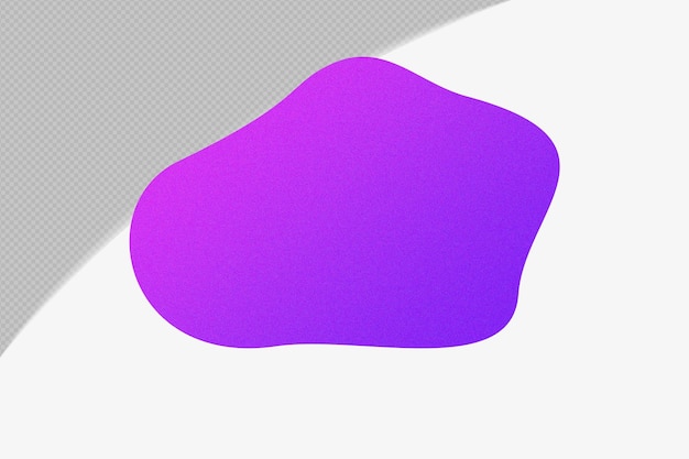 Elemento de gradiente de forma abstracta con plantilla de color png de diseño psd