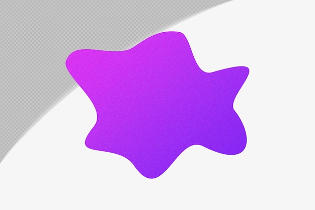 Elemento de gradiente de forma abstracta con plantilla de color png de diseño psd