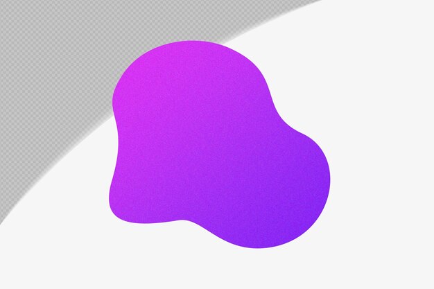 Elemento de gradiente de forma abstracta con plantilla de color png de diseño psd