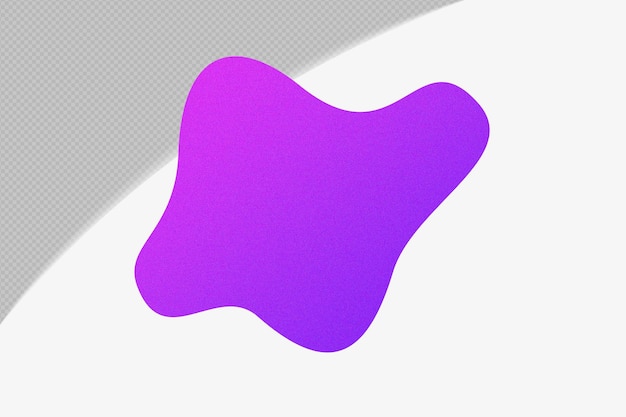 Elemento de gradiente de forma abstracta con plantilla de color png de diseño psd