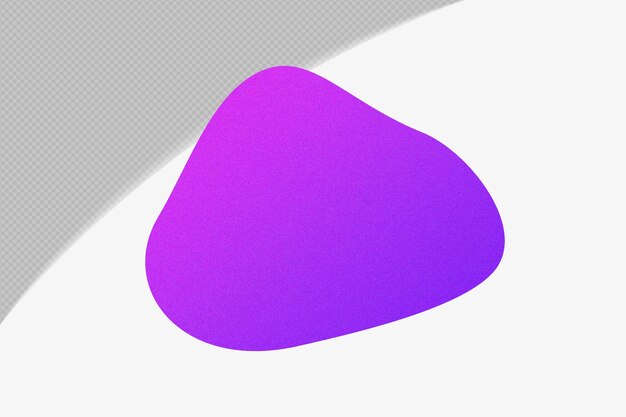 Elemento de gradiente de forma abstracta con plantilla de color png de diseño psd