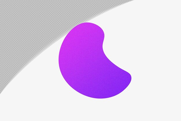 Elemento de gradiente de forma abstracta con plantilla de color png de diseño psd