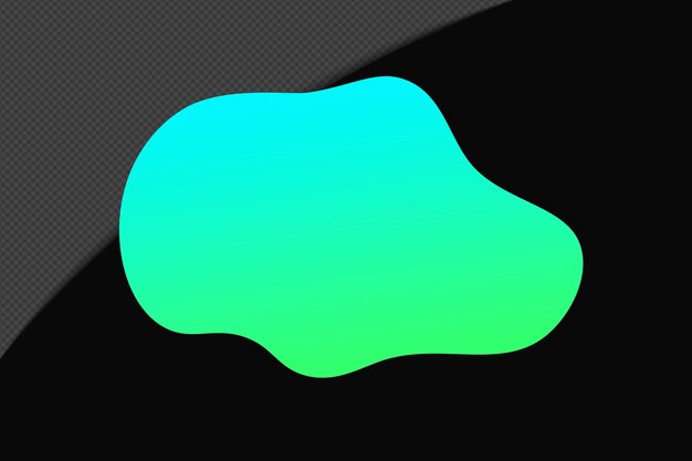 Elemento de gradiente de forma abstracta con plantilla de color verde azul diseño Psd Png