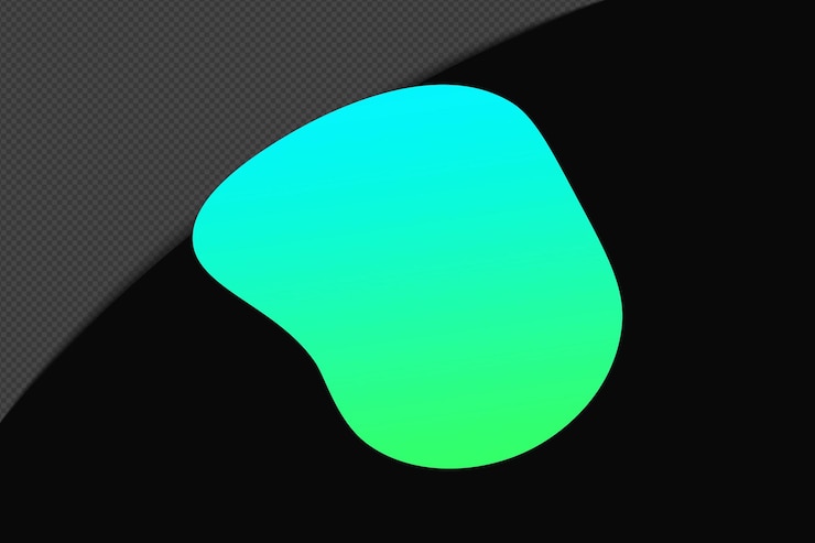PSD elemento de gradiente de forma abstracta con plantilla de color verde azul diseño psd png