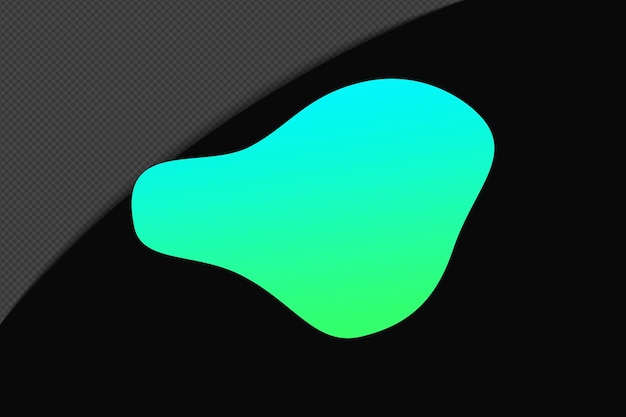 Elemento de gradiente de forma abstracta con plantilla de color verde azul diseño Psd Png
