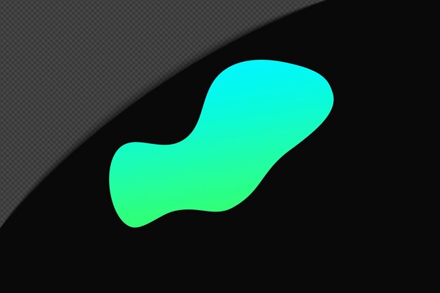 Elemento de gradiente de forma abstracta con plantilla de color verde azul diseño Psd Png