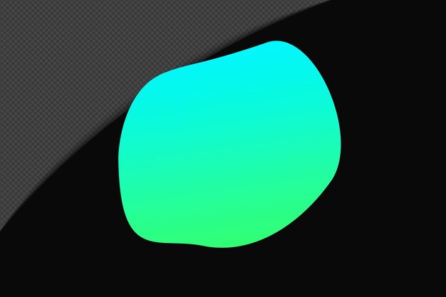 Elemento de gradiente de forma abstracta con plantilla de color verde azul diseño Psd Png