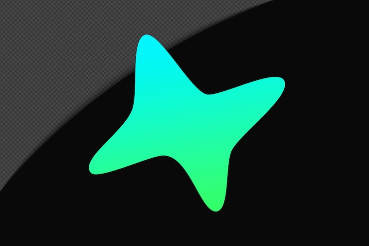 PSD elemento de gradiente de forma abstracta con plantilla de color verde azul diseño psd png