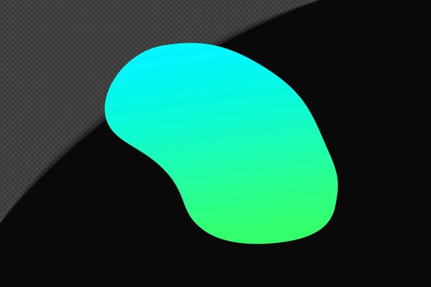 Elemento de gradiente de forma abstracta con plantilla de color verde azul diseño Psd Png