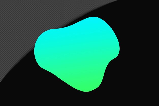 Elemento de gradiente de forma abstracta con plantilla de color verde azul diseño Psd Png