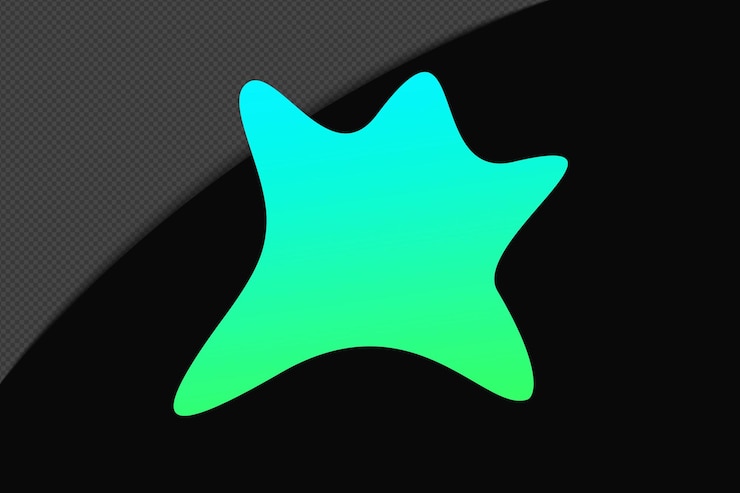PSD elemento de gradiente de forma abstracta con plantilla de color verde azul diseño psd png