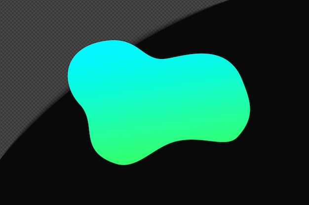 Elemento de gradiente de forma abstracta con plantilla de color verde azul diseño Psd Png