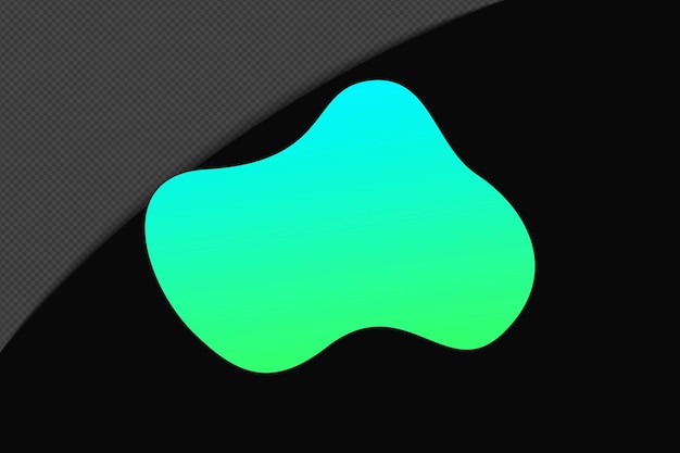 Elemento de gradiente de forma abstracta con plantilla de color verde azul diseño Psd Png
