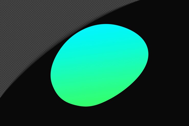 PSD elemento de gradiente de forma abstracta con plantilla de color verde azul diseño psd png