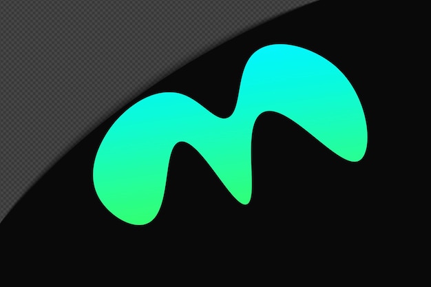 Elemento de gradiente de forma abstracta con plantilla de color verde azul diseño Psd Png