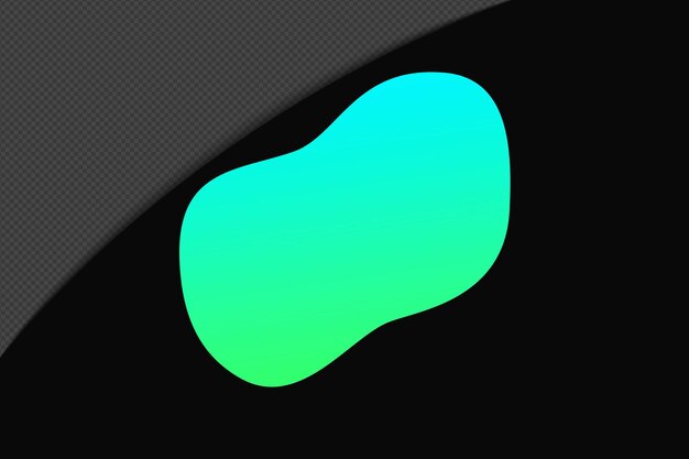 Elemento de gradiente de forma abstracta con plantilla de color verde azul diseño Psd Png