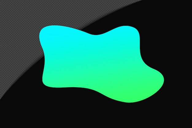 Elemento de gradiente de forma abstracta con plantilla de color verde azul diseño Psd Png