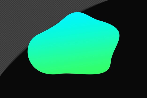 Elemento de gradiente de forma abstracta con plantilla de color verde azul diseño Psd Png