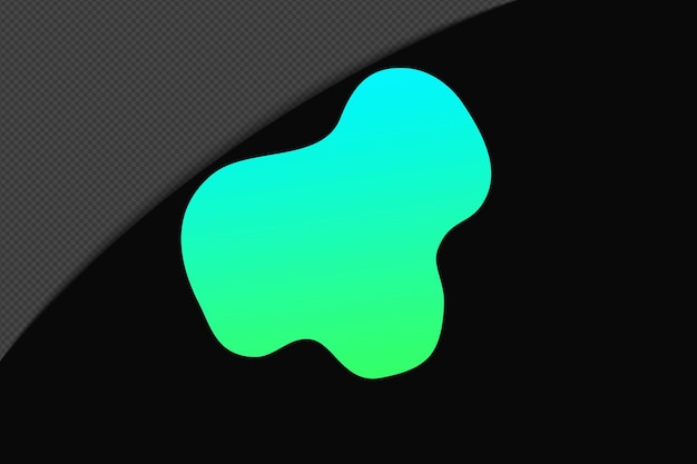 Elemento de gradiente de forma abstracta con plantilla de color verde azul diseño Psd Png