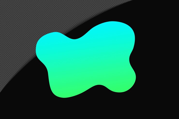 PSD elemento de gradiente de forma abstracta con plantilla de color verde azul diseño psd png