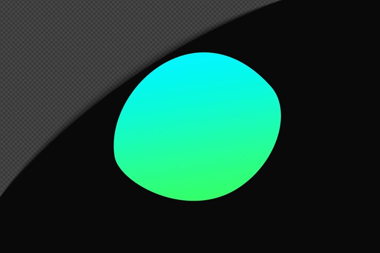PSD elemento de gradiente de forma abstracta con plantilla de color verde azul diseño psd png