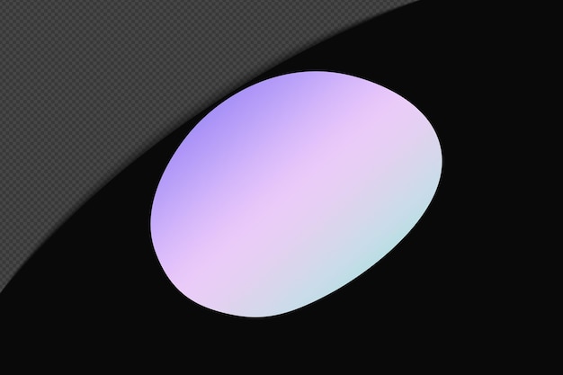 Elemento de gradiente de forma abstracta con plantilla de colores pastel diseño Psd Png