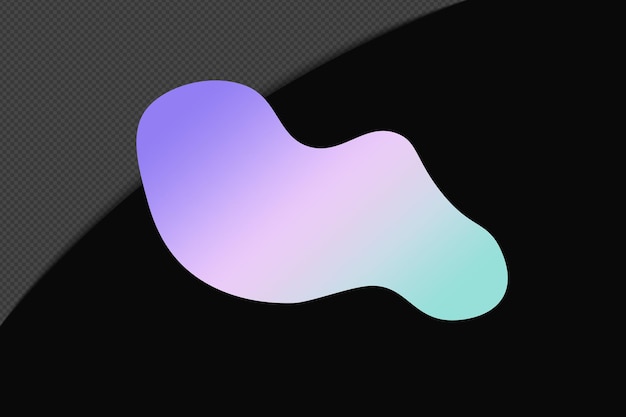 Elemento de gradiente de forma abstracta con plantilla de colores pastel diseño Psd Png