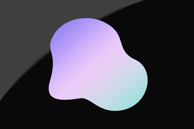 Elemento de gradiente de forma abstracta con plantilla de colores pastel diseño Psd Png