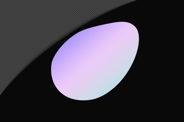 Elemento de gradiente de forma abstracta con plantilla de colores pastel diseño Psd Png
