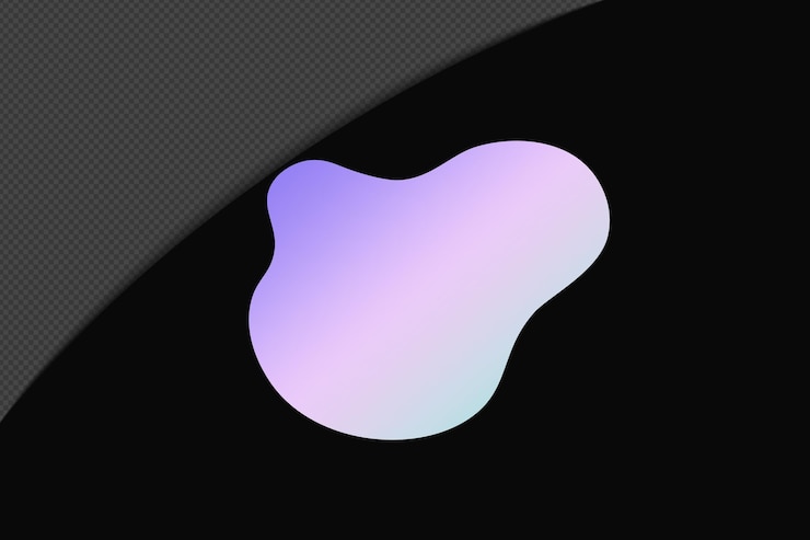 PSD elemento de gradiente de forma abstracta con plantilla de colores pastel diseño psd png