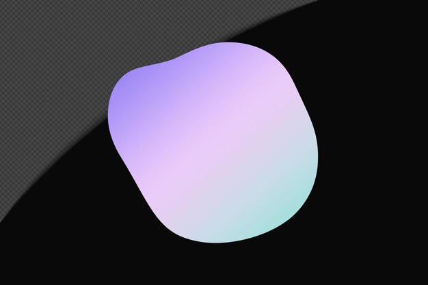 Elemento de gradiente de forma abstracta con plantilla de colores pastel diseño Psd Png
