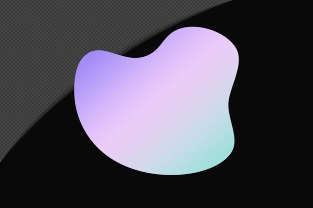 Elemento de gradiente de forma abstracta con plantilla de colores pastel diseño Psd Png