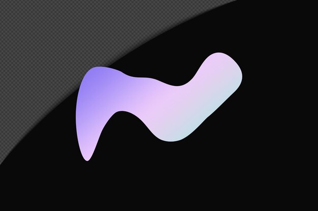 Elemento de gradiente de forma abstracta con plantilla de colores pastel diseño Psd Png