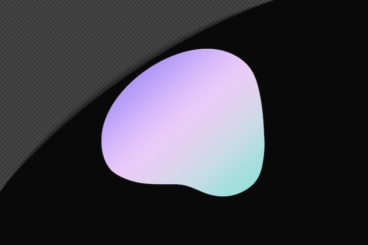PSD elemento de gradiente de forma abstracta png con plantilla de colores pastel psd diseño png