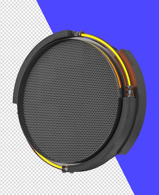 ELEMENTO DE GRADUADOS 3D DE CÍRCULO DE NEÓN PARA COMPOSICIÓN
