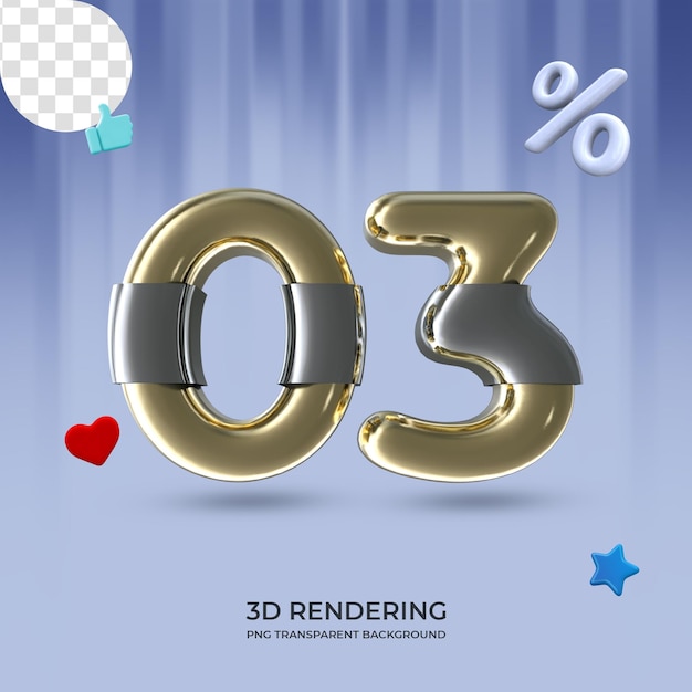 Elemento gráfico número 03 renderizado 3d