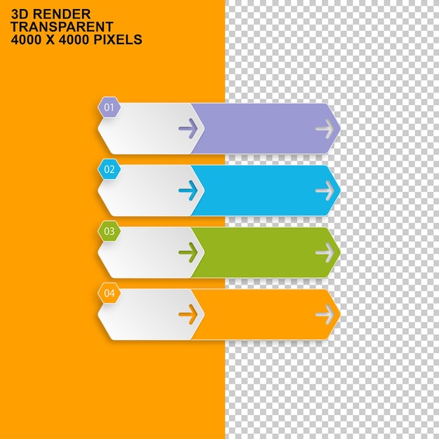 Elemento grafico PPT elemento quattro assortitocarte colorate chimico Elemento nastro pngPSD
