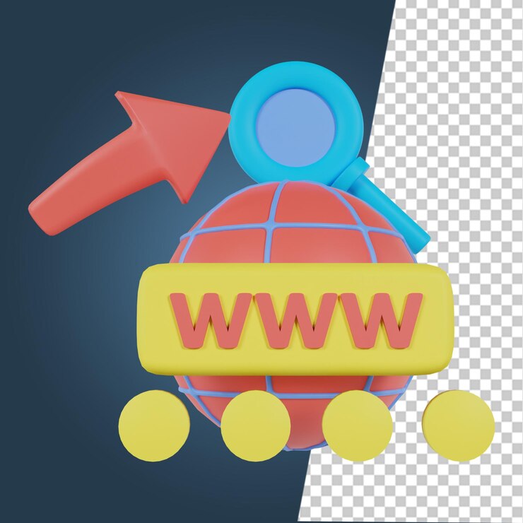PSD elemento de icono 3d de icono de seguridad web de internet para sistema de internet