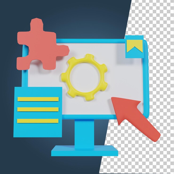PSD elemento de icono 3d de icono de seguridad web de internet para sistema de internet