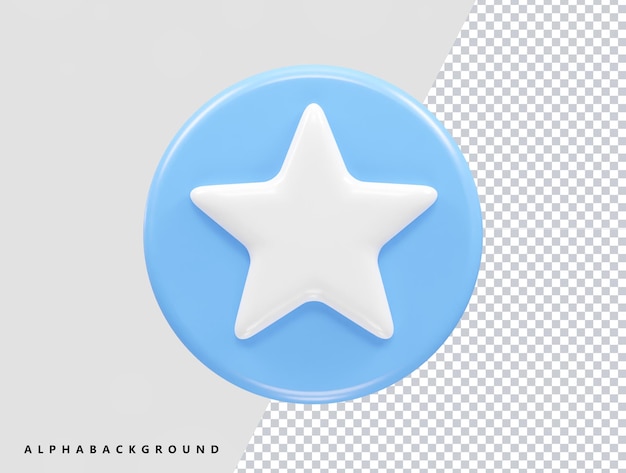 Elemento de ilustración de renderizado 3d de icono de estrella