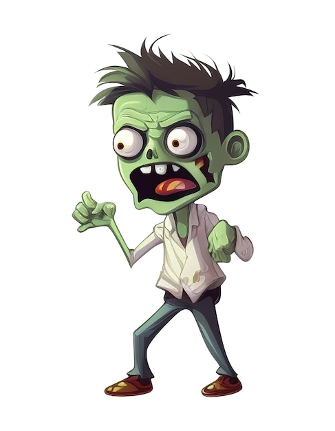 PSD elemento de ilustración zombie para celebrar halloween