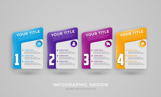Elemento infografico Fase di progettazione Opzione Modello