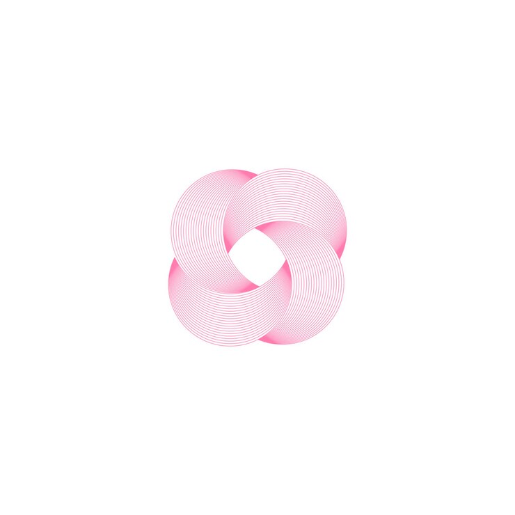 PSD elemento de líneas abstractas rosadas